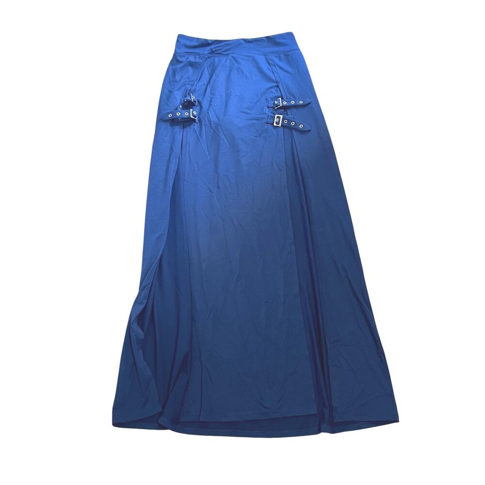 Halara High Waisted Decorative Buckle Split 2-in-1 Maxi Casual Skirt Sz Small Na - Picture 3 of 9